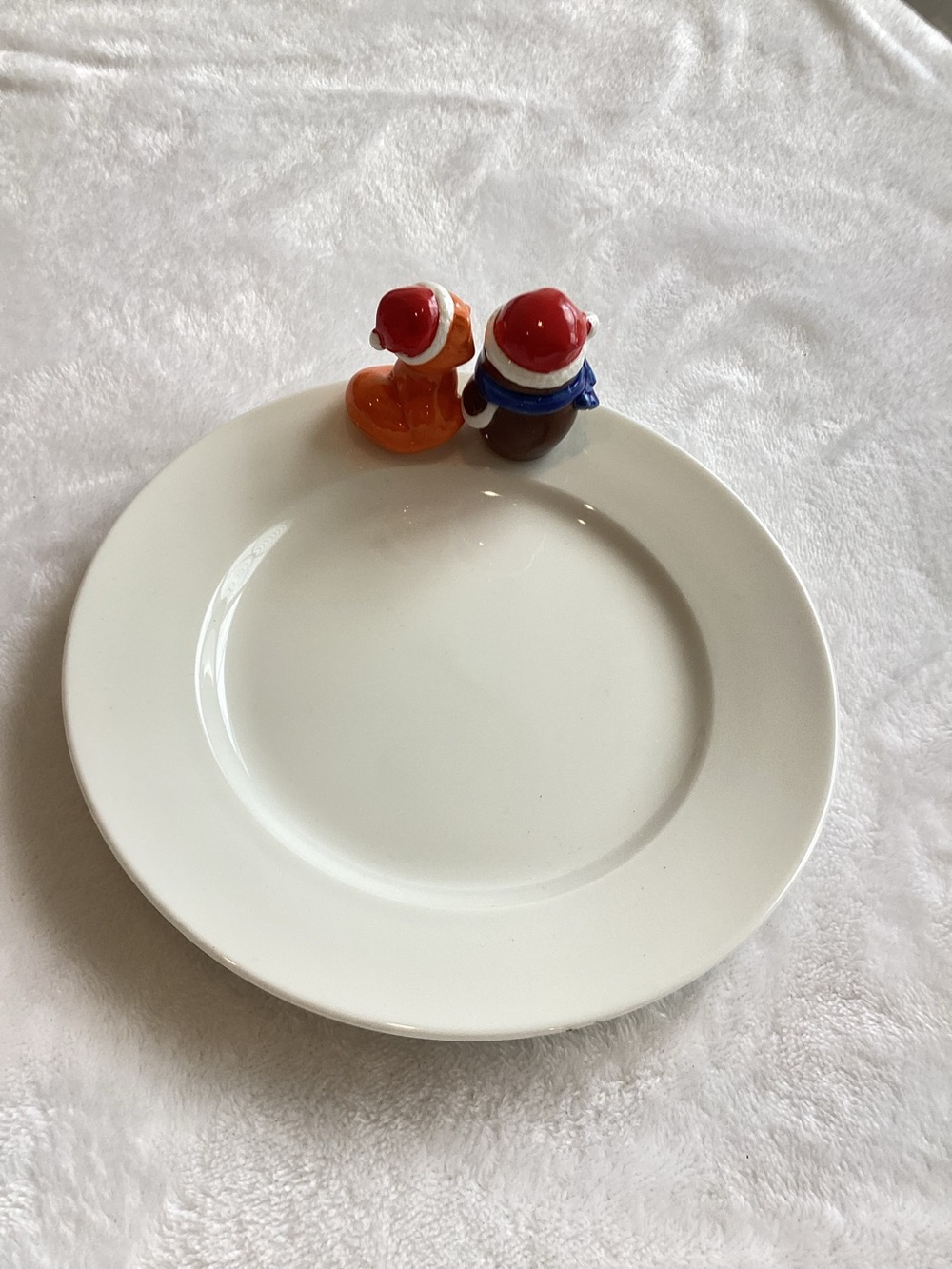 🦉🦊Yankee Candle Plate Holder Woodland Fox and Owl 7” Christmas Holiday - Picture 2 of 11